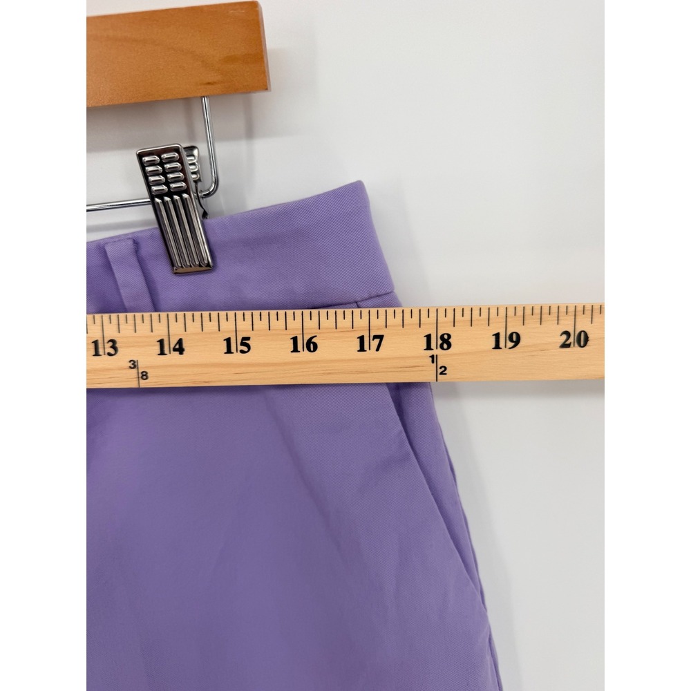 Ann Taylor‎ Chino Shorts 14 Purple Mid Rise Pastel Preppy Coastal Grandmother - Picture 4 of 8